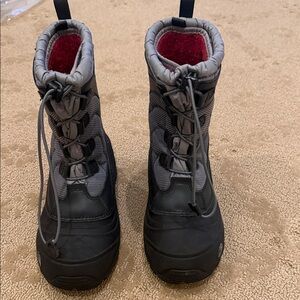 Kids North Face Black and Gray Winter Boots
